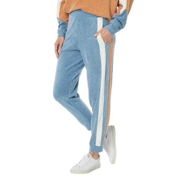 NEW FREE PEOPLE Blue Monday Fleece Joggers - Picture 1 of 1